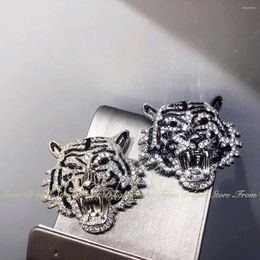 Brooches Style Zircon Tiger Brooch Men And Women Suit Coat Pin Personality Animal Corsage Party Daily Wear Accessories Exquisite Gift