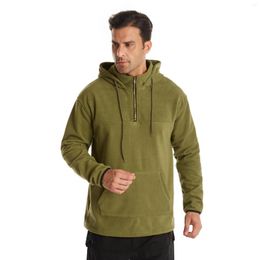 Men's Hoodies Mens Autumn Winter Double Sided Polar Fleece Hooded Men Oversize Outdoor Street Hoodie Boys Green Sweatshirts Outerwear