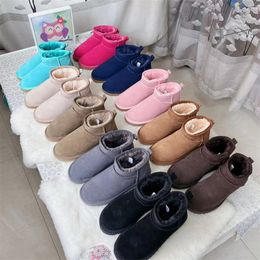 U Classic Women Warm Snow Shoes Boots Winter Outdoor Shoes Full Fur Fluffy Furry Satin Ladies Ankle Boot Many Colours