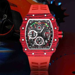 A Original 1 to 1 Watches Fashion Men's Luxury Mechanics Richa mechanical Mill r rm tritium hollowed out automatic multi-function top ten brands