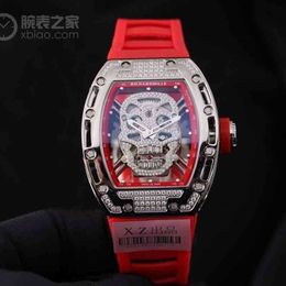 Luxury Mens Mechanics Watches Wristwatch Skull Watch Same Multifunctional Hollow Mechanical Rm011