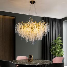 Chandeliers Modern Crystal Chandelier Luxury Art Lamp Living Room French Romantic Wedding Villa Decoration Lighting