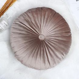 Pillow Four Seasons Velvet Round Solid Colour Sofa Pillows Seat Bay Window Mat Soft Breathable Chair Couch
