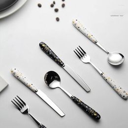 Dinnerware Sets Korean Designer Travel Cutlery Set Birthday Modern Breakfast Spoon Dinner Picnic Fork Kitchen Faqueiro Cookware