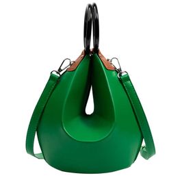 Evening Bags 2022 bucket shape Design Women Shoulder Bags Funny tote Messenge Bag Luxury Pu Leather Crossbody Bag Ladies Small Chic Purses L221014