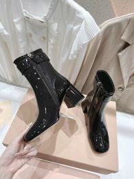 Сладкие дерзкие женские ботинки ткань импортированная кожаная кожа кожая кожаная лайна, сериал, квадратные носки, размер 34-41