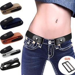 Belts YIBER Buckle-free Elastic Belt Stretchy No Buckle Waist For Jean Pants Dress Adjustable Invisible Boys Girls Women Men