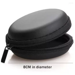 Storage Bags USB Cable Organizer Earphone Boxes Hand Spinner Portable Headset Box Hard Round Shape Zippered Bag