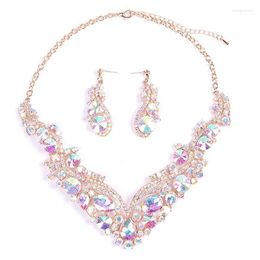 Necklace Earrings Set & Luxury Crystal Statement Bib Big Drop Bridal Wedding Costume Jewellery SetS Accessories For Bride Women Gifts