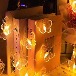 Strings 10/20/30 LED String Light Butterfly Fairy Lamp Garland Wedding Home Decor For Bedroom Curtain Festival