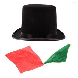 Berets Berets Magician Musician Halloween Jazz Hat Silk Scarf Change Color Magic Trick Toy Illusion