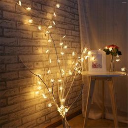 Strings LED Garland Holiday Snowflakes String Fairy Lights Hanging Ornaments Christmas Tree Decorations For Home Party Noel Navidad 2022