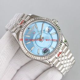 5 Star Super Watch TWF K6 9001 Automatic Movement Wristwatch 42mm 326933 Blue Dail Ring Comm GMT Month Work Sapphire Men Watches