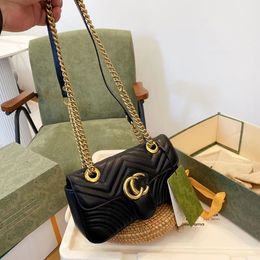 designers bags Women Shoulder bag marmont handbag Messenger Totes Fashion Metallic Handbags Classic Crossbody Clutch Pretty 26cm 1819