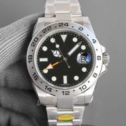 Effective Sapphire Explorer II 42 MM Luxury Black Watch Men Asia 2813 Movement Mechanical Automatic Wristwatch individual independent Date Gift