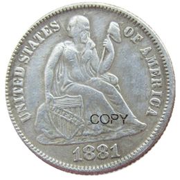 US Liberty Seated Dime 1881 P/S Craft Silver Plated Copy Coins metal dies manufacturing factory Price