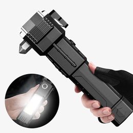 Flashlights Torches High Power Led Flashlight USB Rechargeable Torch Outdoor Lighting Self Defence Powerful Flashlight Searchlight Emergency Camping L221014