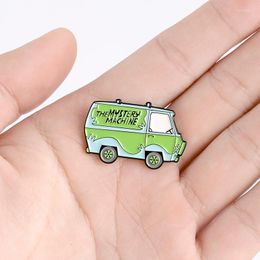 Brooches The Mystery Machine Enamel Pin Scooby Cartoon School Travel Bus Brooch Lapel Custom Badge Jewellery Gift Friends Kids