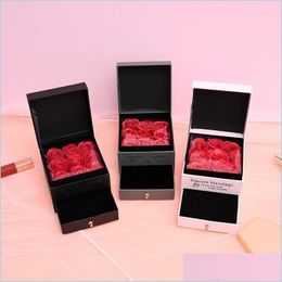 Jewelry Pouches Bags Jewelry Pouches Bags Valentines Day Nine Roses Box Wooden Double Der Gift Brit22 Drop Delivery 2022 Packaging D Dherw