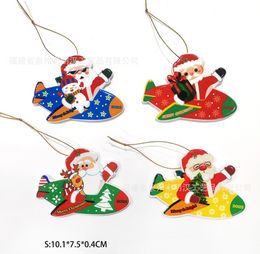 Christmas Decorations DHL Stock Resin Christmas Decoration Xmas Tree Hanging Pendants Cute Cartoon Snonman Santa Clause Gift Box Party Home Decors FY5618 P1017