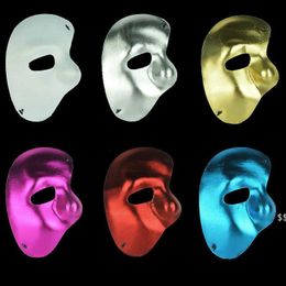 Phantom Party Phantom of the Opera Mens Face Face Mardi Gras Masquerade Mask Xmas Halloween Grand Event Veneziano Costume Right Face Masks JNB16407