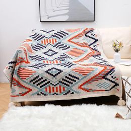 Blankets Boho Throw Blanket For Sofa Bedspread Decorative Slipcover Cover Plane Travel Geometry Bed Supplies Plush