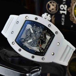 Luxury mens Mechanics Watch Rm05535 mens three color carbon fiber watch hollow quartz optional 02 tape -