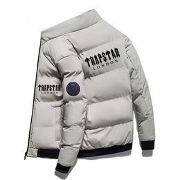 2022 Nova Marca Jaquetas Masculinas Outerwear e Casacos Trapstar London Logo Impressão Moda Casaco Quente Outono Inverno Harajuku Jaquetas Acolchoadas à Prova de Vento