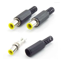 Lighting Accessories 6.5mm X 4.4mm DC Male Power Connector Plug Adapter With 1.3mm Pin Yellow 6.5 4.4 Welding Audio DIY S1