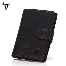 Money Clips Mens RFID Blocking Real Soft Leather Passcase Wallet black or coffee you can choose