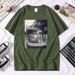 Men's T Shirts Old Image Picture Printing Tshirts Man'S Fashion Oversize Tshirt Vintage Loose Short Sleeves Harajuku High Quality Mans