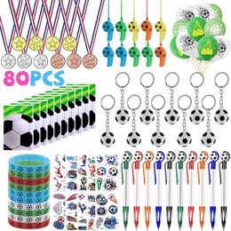 Collectable 2022 World Cup Soccer Cheer Set With Wristband Sticker Whistle Keychain For Kid Pinata Party Favours SJB