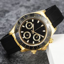 men watches Automatic Mechanical watch Designer montre de luxe 40MM Movement Folding Buckle Gold Hardlex Waterproof Stopwatch reloj wristwatch Christmas gift