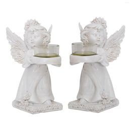 Candle Holders Resin Angel Holder Figurines Tealight For Party Grief Remembrance Bereavement Decoration