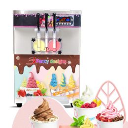 Gratis leverans ETL CE Commercial Kitchen 3 smaker Yoghurt Soft Ice Cream Making Machine Maker