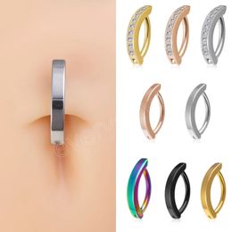 Curved Navel Piercing for Women Girl Simple Stainless Steel Belly Button Ring Beach Belly Bar Fashion Sexy Body Jewellery