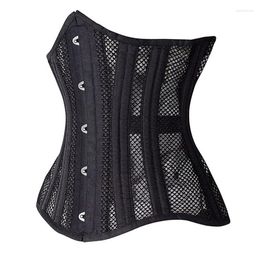 Bustiers & Corsets Waist Trainer Corset Sexy Women's Lace-Up Underbust Top Workout Shape Body Lingerie Breathable Slimming Belt