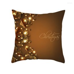 Christmas Decorations Decorative Cushion Cover 44 44cm Gold Feather Pillow Case Home Decor Throw Pillows Sofa Pillowcas 5z