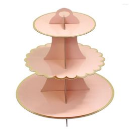 Bakeware Tools 3 Tier Cake Stand Afternoon Tea Wedding Plates Kitchen Accessories Party Display Rack One-time Decorating Tool