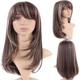 Long Straight Wigs Heat Resistant Synthetic Full Head Hair Wig