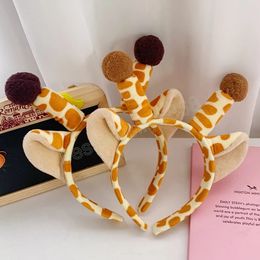 Plush Giraffe Ears Headband Women Party Animal Hair Hoop Christmas Halloween Girls Hair Accessories