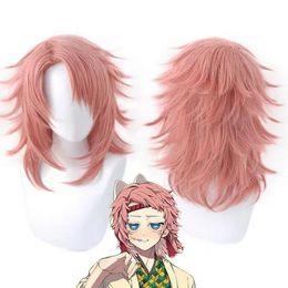 Anime Demon Slayer Kimetsu no Yaiba Sabito Wig Cosplay Costume Men Women Heat Resistant Synthetic Hair Wigs