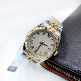 Sale Luxury logo Watch Gold 41mm Day Date Fashion Mens Women Watch Mechanical Automatic Watches 316L Stainless Steel Bracelet Casual Wristwatch Box Free shipping