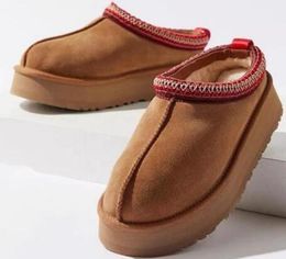 Frauen Männer Tasman Plattform Boots Herren Frauen Winterplattformen Schuhe Slip-on warme Stiefelkastanien