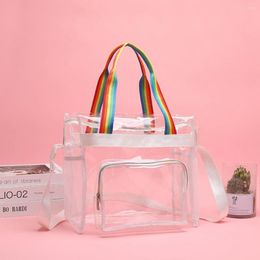 Evening Bags Summer Transparent Yoga Gym Bag Waterproof Outdoor Sports Handbag Phone Holder Women Creative Birthday Gifts