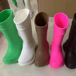 Wholesale Design Rain Boots Ankle Boot Long Croc Boot Paris Outdoor 2.0 autumn and winter knight High Platform Big Head Jelly Thick Bottom Non-Slip