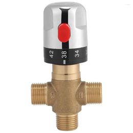 Badezubehör Set Thermostatische Mischventil Festmedizin G1/2 für Duschsystem Wassertemperaturregel Rohrbecken Thermostat