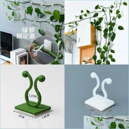 Other Housekeeping Organization Green Vines Wall Climbing Fixture Pure Color Plastic Cane Vine Plants Paste Hook Mtiple Sizes Are Av Dhj1Q