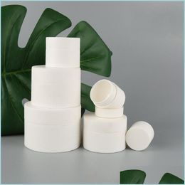 Storage Boxes Bins Frosted White Cream Box Empty Bottle Case Separate Bottling Cosmetic Jars Container Plastic Cylindrical Lip Clear Dhbwo