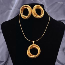 Necklace Earrings Set & Dubai Ethiopia Gold Color Bridal Wedding Ethiopian/Africa/Arabia Items
